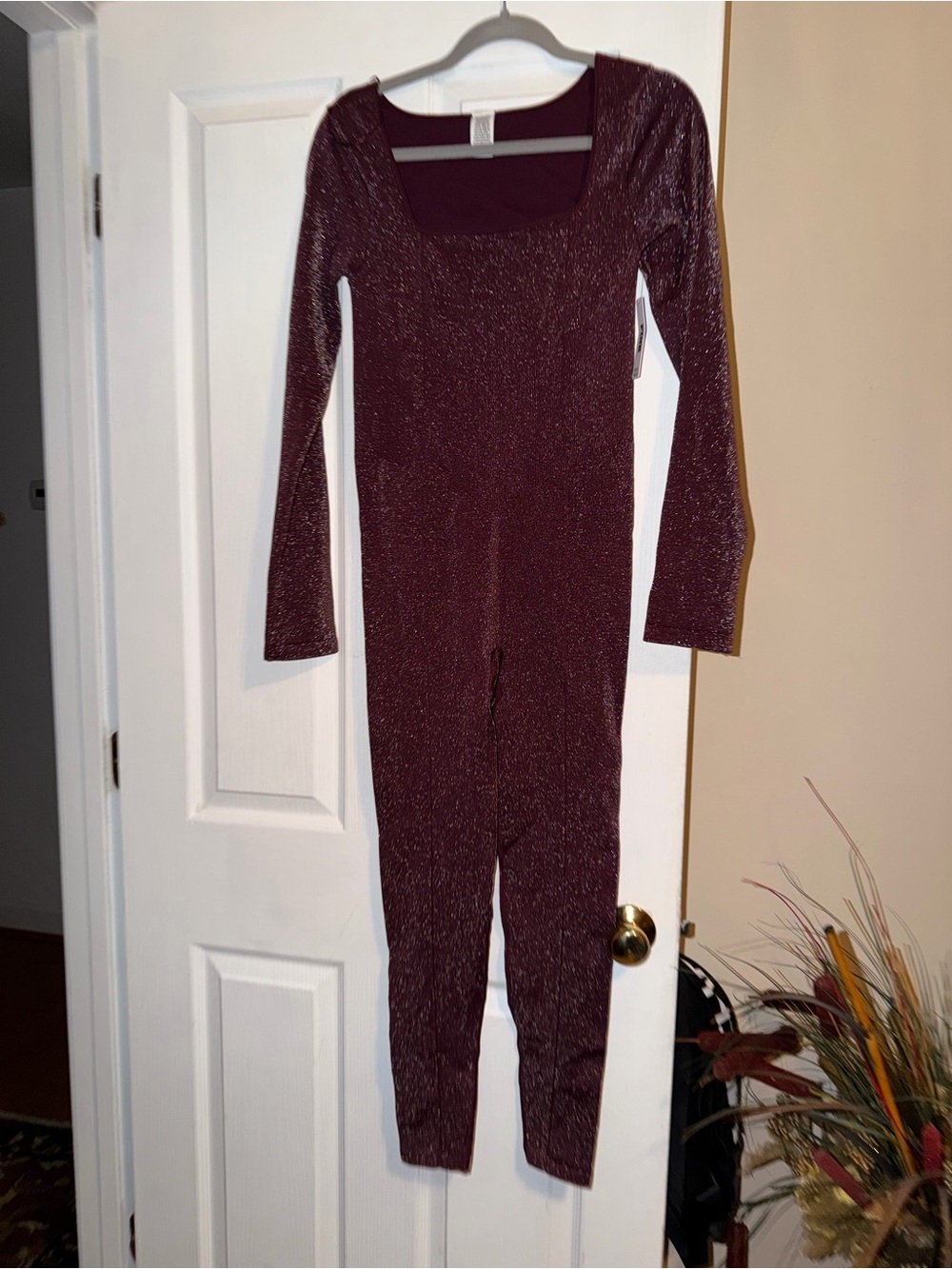 PINK Victoria's Secret Metallic Burgundy Top